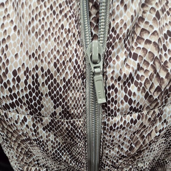 Hilary Radley Snakeskin Light Puffer Full Zip Insulated Winter Coat with Pockets - Picture 2 of 3